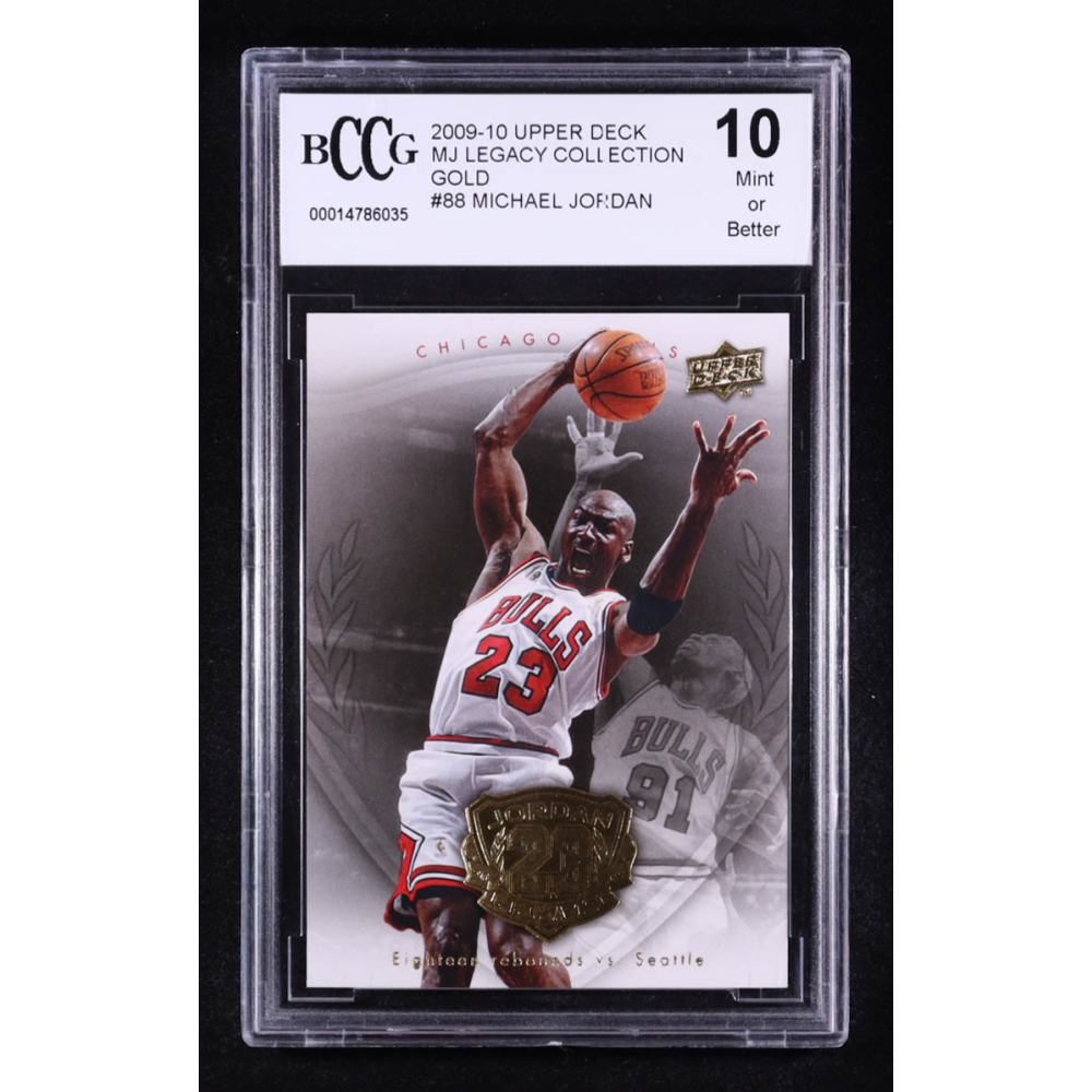 Michael Jordan 2009-10 Upper Deck Michael Jordan Legacy Collection Gold #88 (BCCG 10) at PristineAuction.com Michael Jordan 2009-10 Upper Deck Michael Jordan Legacy Collection Gold #88 (BCCG 10) at PristineAuction.com