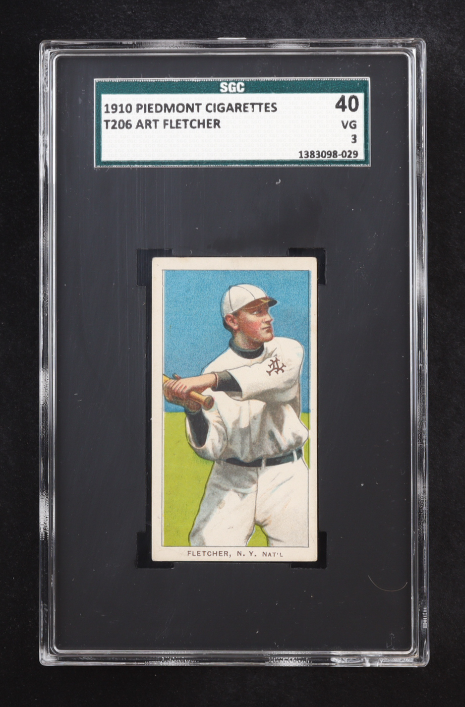 Art Fletcher 1910 Piedmont Cigarettes T206 (SGC 3) at PristineAuction.com Art Fletcher 1910 Piedmont Cigarettes T206 (SGC 3) at PristineAuction.com