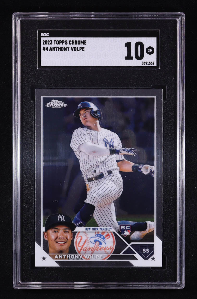 Anthony Volpe 2023 Topps Chrome #4 RC (SGC 10) at PristineAuction.com Anthony Volpe 2023 Topps Chrome #4 RC (SGC 10) at PristineAuction.com