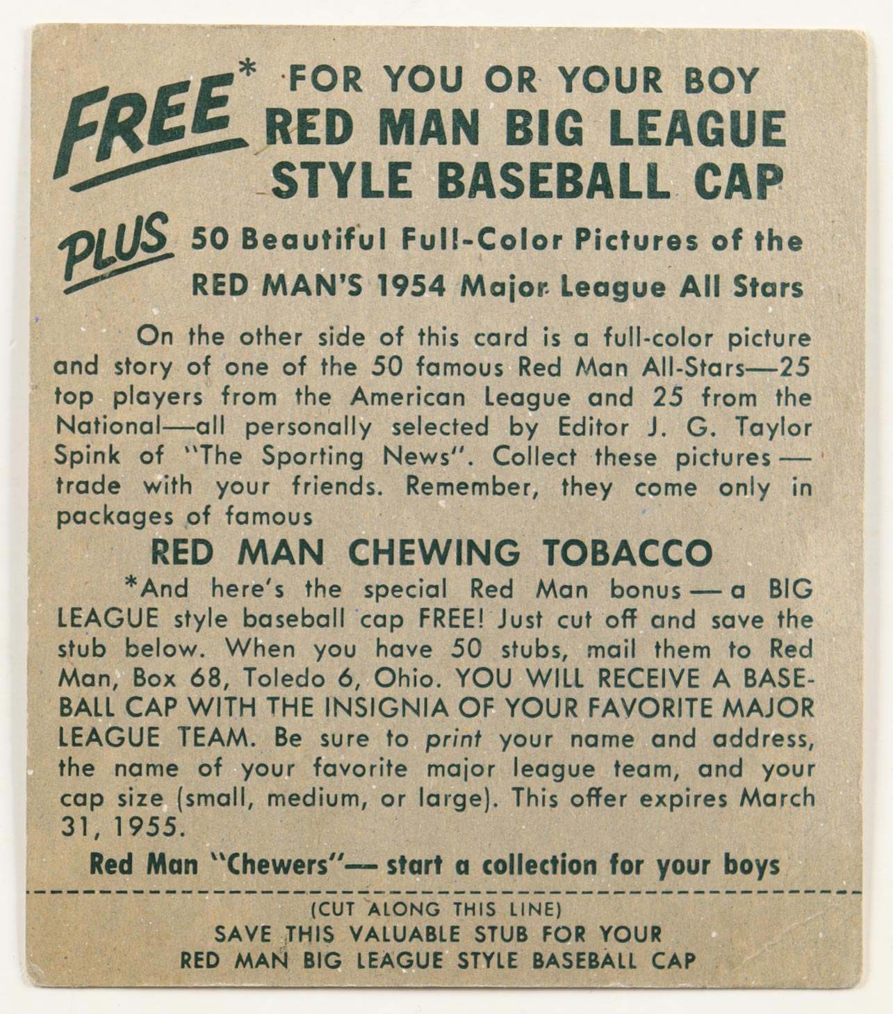 Yogi Berra 1955 Red Man with Tab Attached at PristineAuction.com Yogi Berra 1955 Red Man with Tab Attached at PristineAuction.com