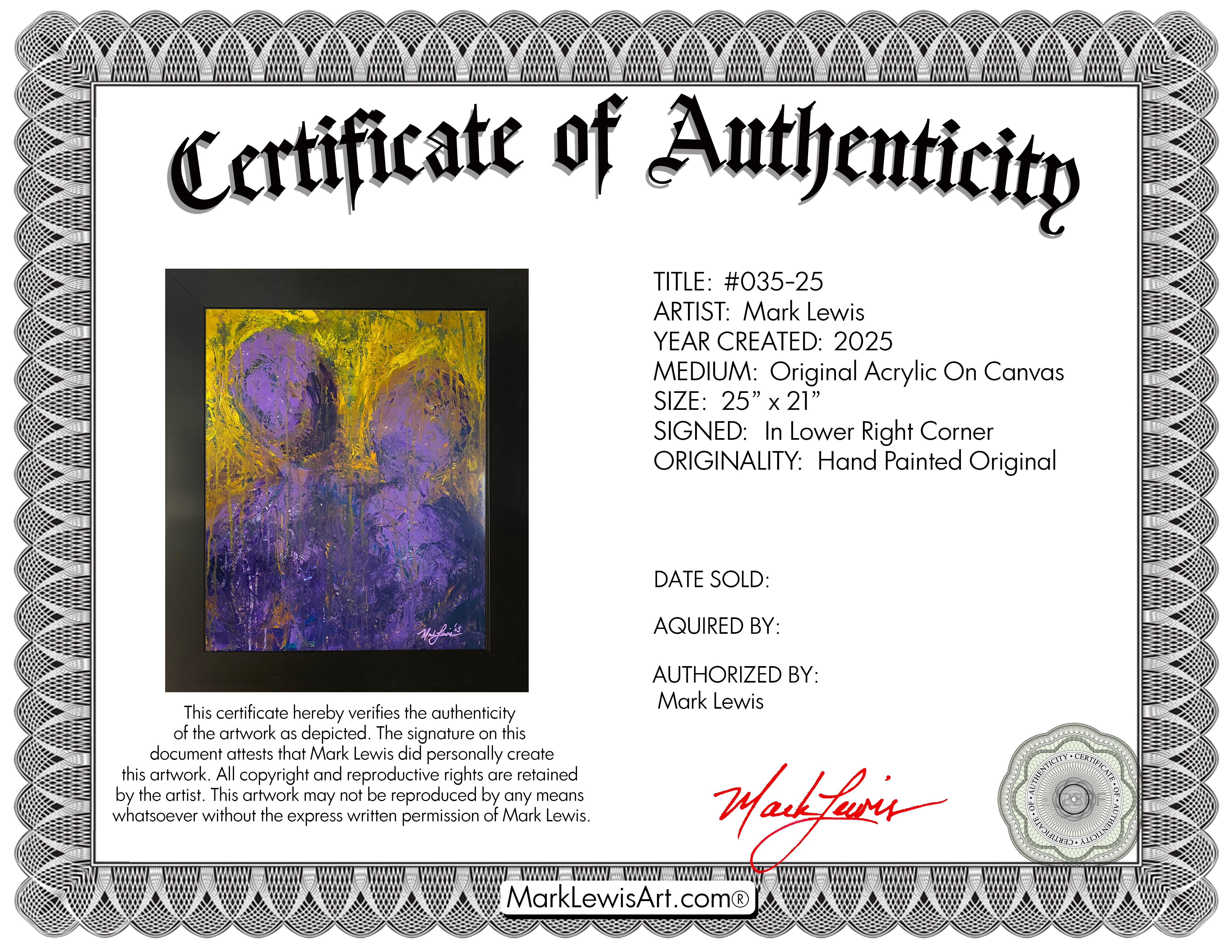 Mark Lewis Custom Framed Original Painting On Canvas #035-25 (Lewis) at PristineAuction.com Mark Lewis Custom Framed Original Painting On Canvas #035-25 (Lewis) at PristineAuction.com