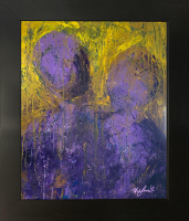 Mark Lewis Custom Framed Original Painting On Canvas #035-25 (Lewis) at PristineAuction.com