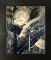 Mark Lewis Custom Framed Original Painting On Canvas #036-25 (Lewis) at PristineAuction.com