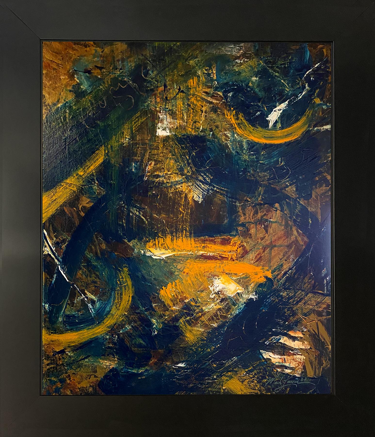 Mark Lewis Custom Framed Original Painting On Canvas #037-25 (Lewis) at PristineAuction.com Mark Lewis Custom Framed Original Painting On Canvas #037-25 (Lewis) at PristineAuction.com