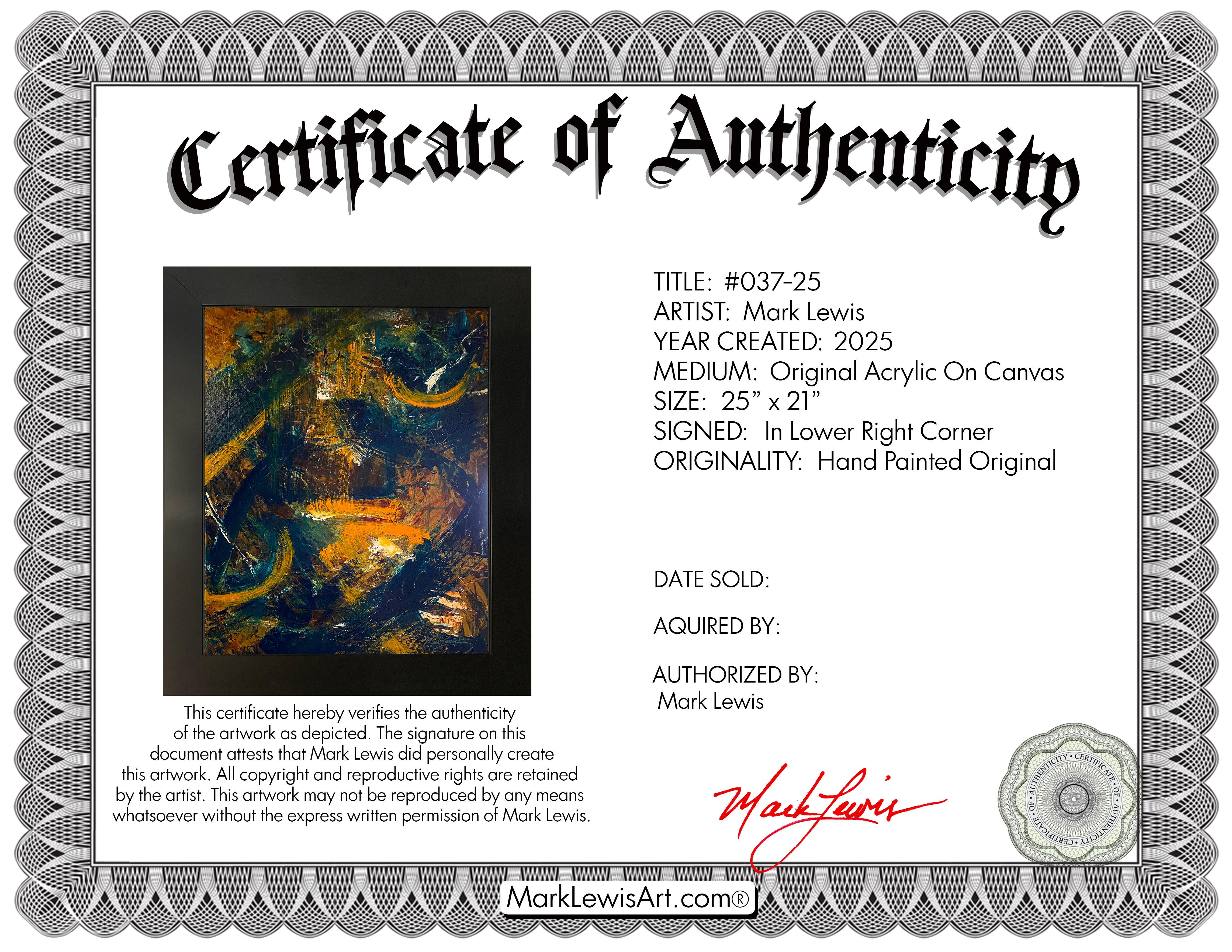 Mark Lewis Custom Framed Original Painting On Canvas #037-25 (Lewis) at PristineAuction.com Mark Lewis Custom Framed Original Painting On Canvas #037-25 (Lewis) at PristineAuction.com