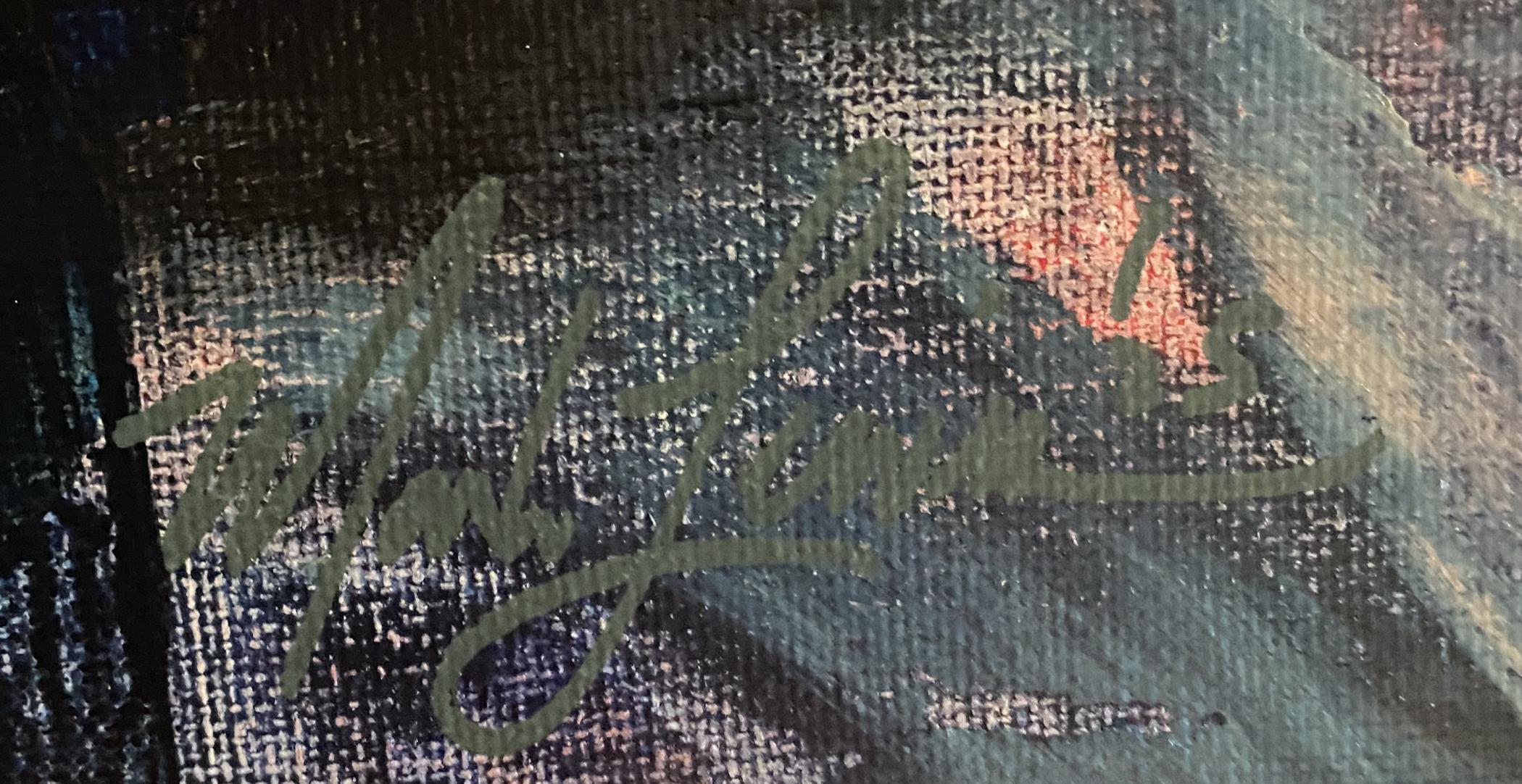 Mark Lewis Custom Framed Original Painting On Canvas #039-25 (Lewis) at PristineAuction.com Mark Lewis Custom Framed Original Painting On Canvas #039-25 (Lewis) at PristineAuction.com