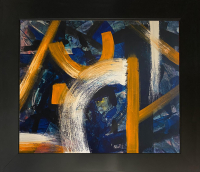 Mark Lewis Custom Framed Original Painting On Canvas #039-25 (Lewis) at PristineAuction.com