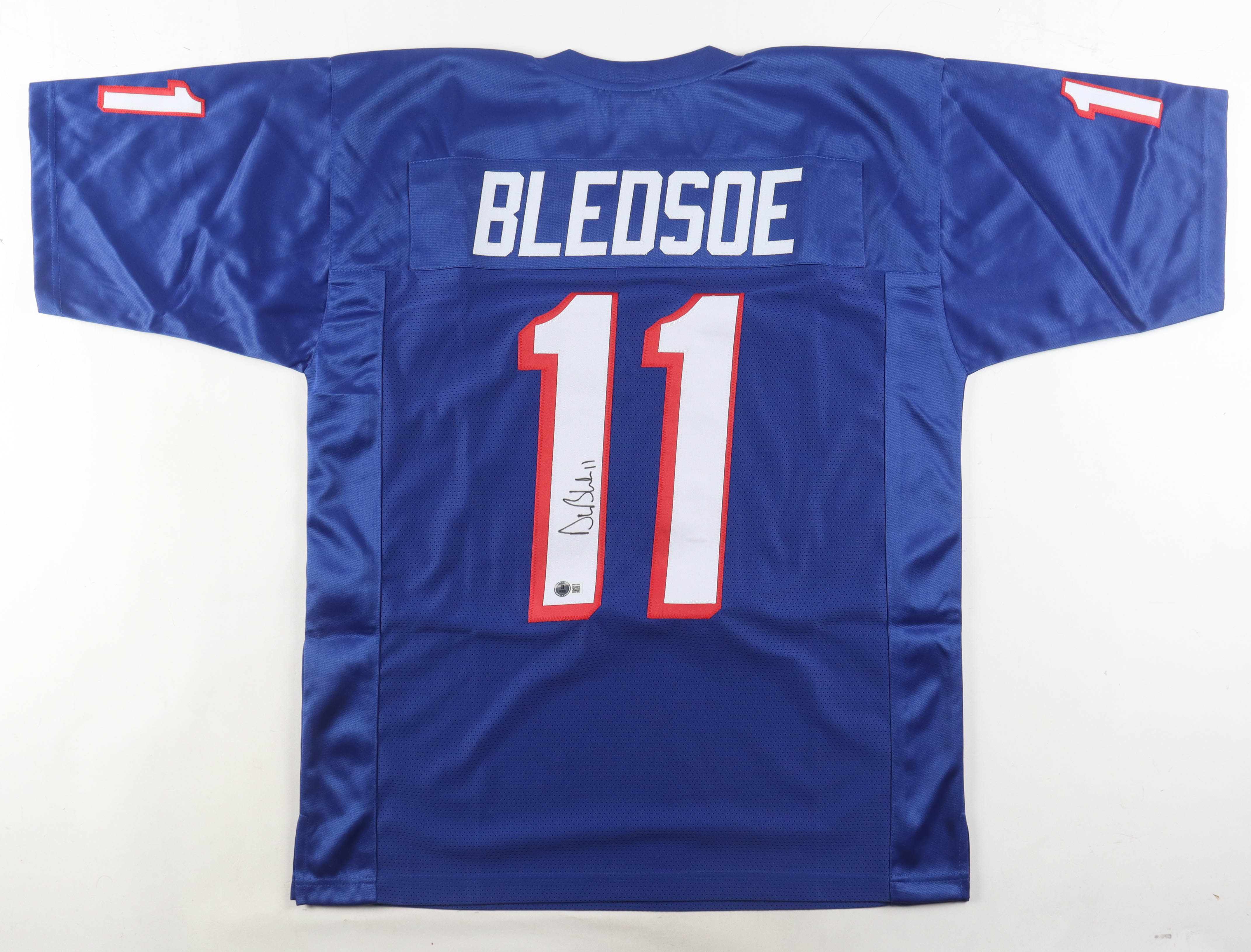 Drew Bledsoe Signed Jersey (Beckett) at PristineAuction.com Drew Bledsoe Signed Jersey (Beckett) at PristineAuction.com