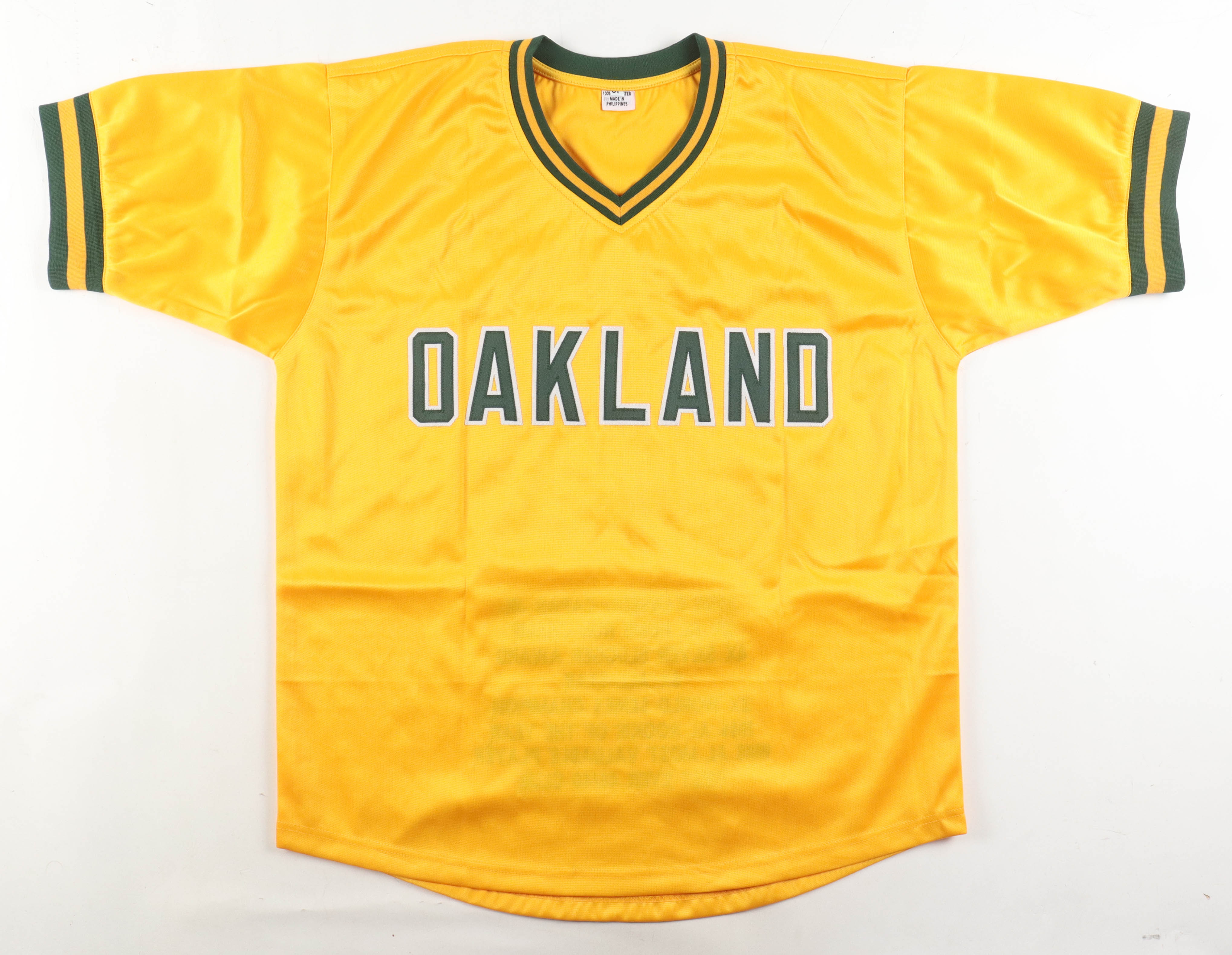 Jose Canseco Signed Career Highlight Stat Jersey (Beckett) at PristineAuction.com Jose Canseco Signed Career Highlight Stat Jersey (Beckett) at PristineAuction.com