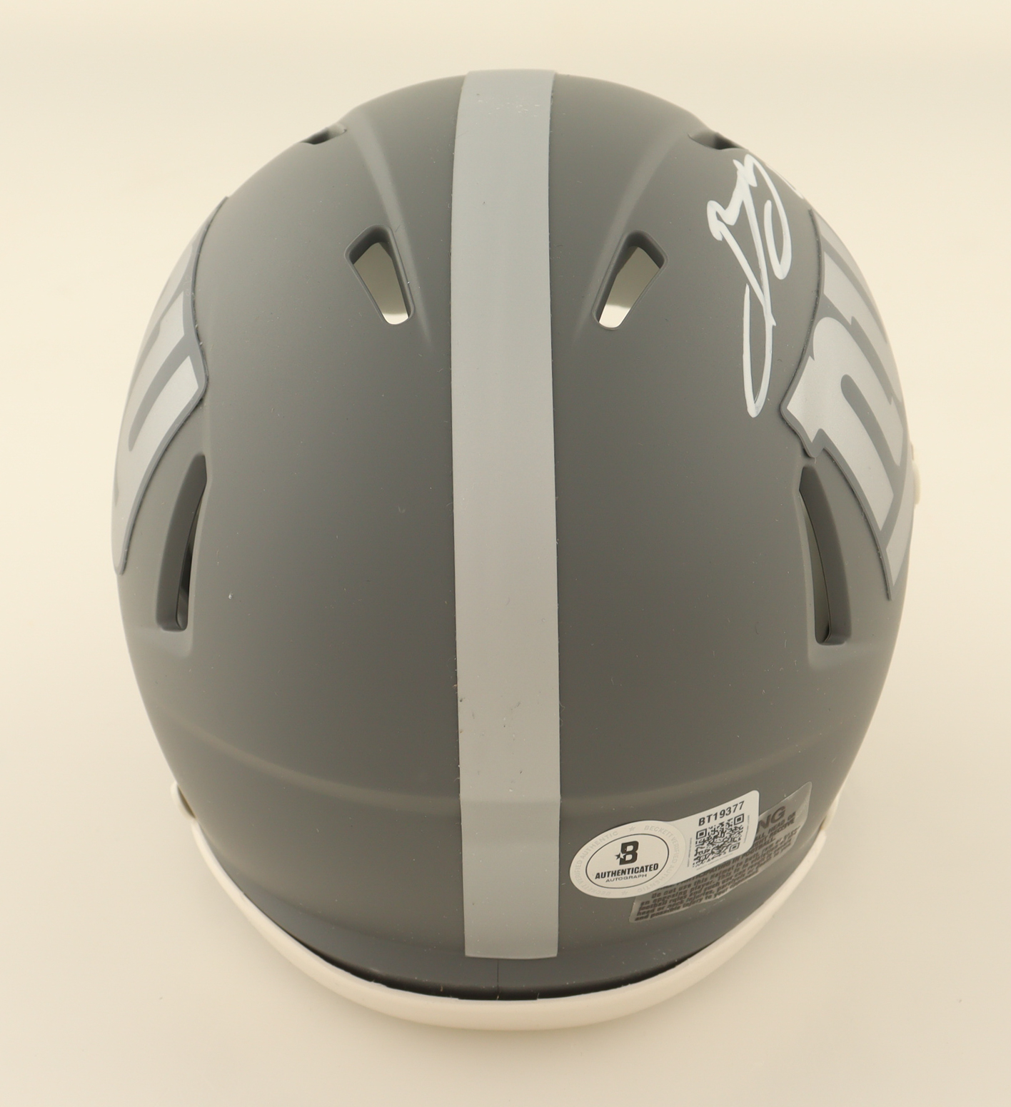 Brandon Jacobs Signed Giants Slate Alternate Speed Mini Helmet (Beckett) at PristineAuction.com Brandon Jacobs Signed Giants Slate Alternate Speed Mini Helmet (Beckett) at PristineAuction.com