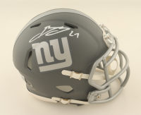 Brandon Jacobs Signed Giants Slate Alternate Speed Mini Helmet (Beckett) at PristineAuction.com