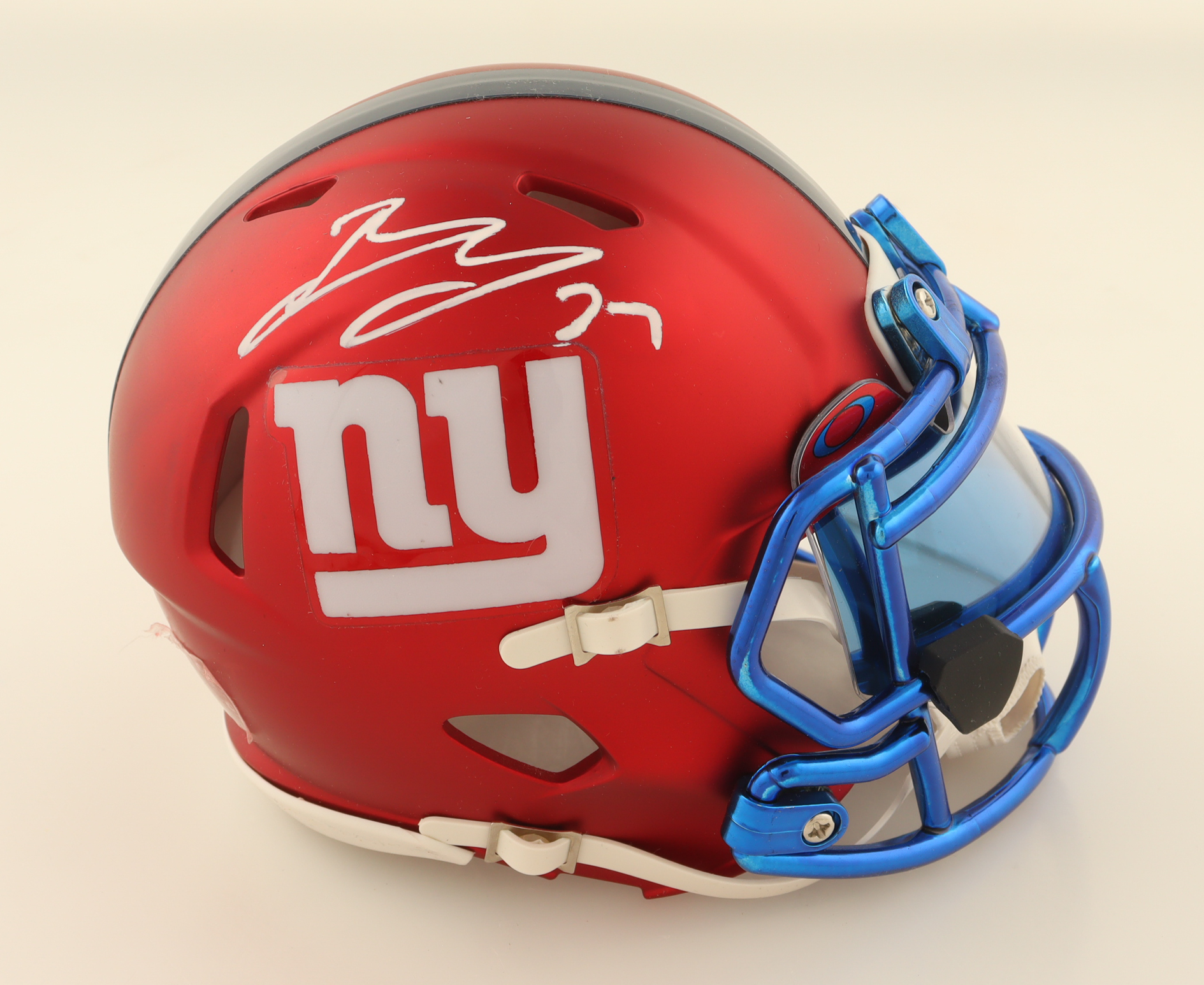 Brandon Jacobs Signed Giants Blaze Alternate Speed Mini Helmet (Beckett) at PristineAuction.com Brandon Jacobs Signed Giants Blaze Alternate Speed Mini Helmet (Beckett) at PristineAuction.com
