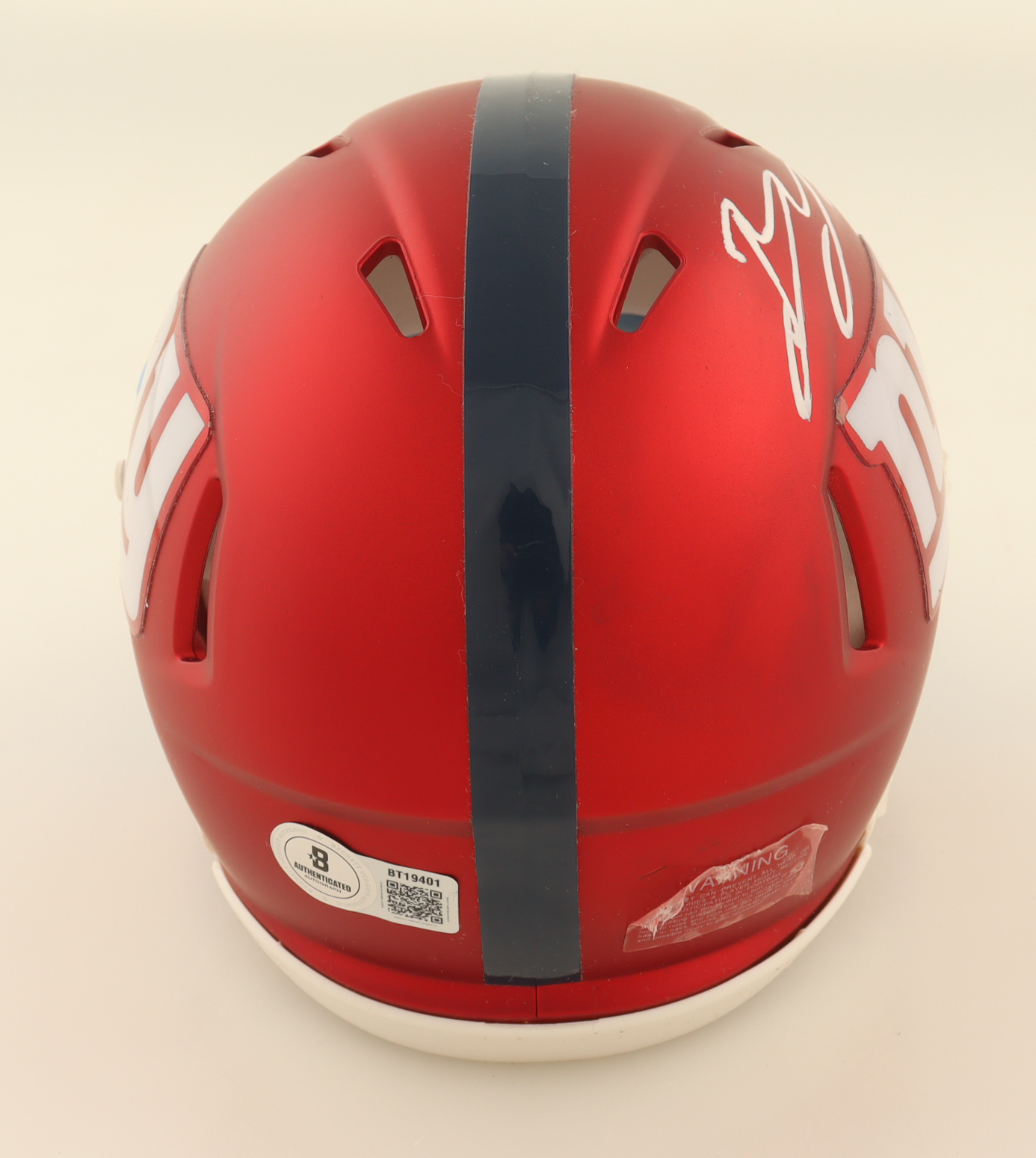 Brandon Jacobs Signed Giants Blaze Alternate Speed Mini Helmet (Beckett) at PristineAuction.com Brandon Jacobs Signed Giants Blaze Alternate Speed Mini Helmet (Beckett) at PristineAuction.com