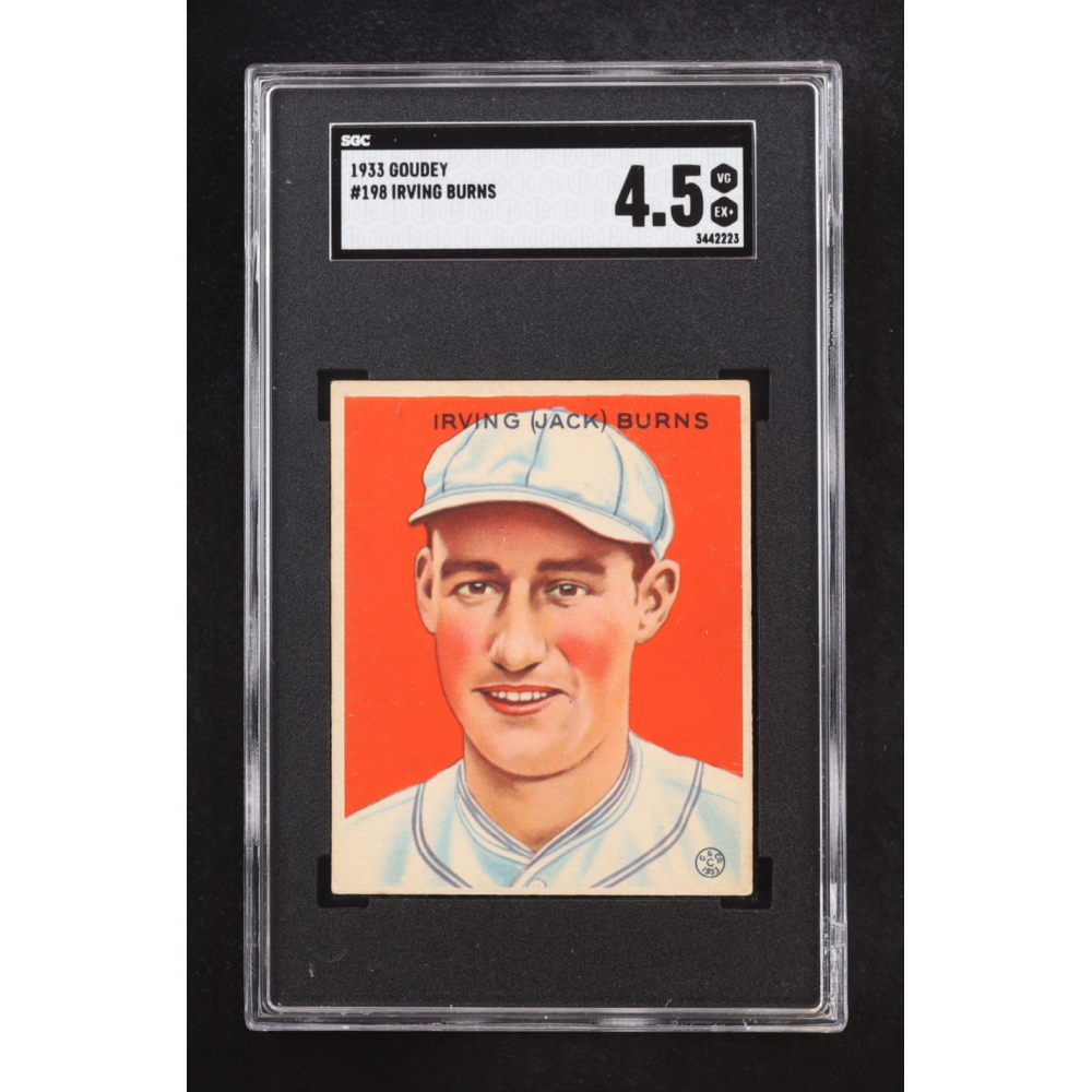 Irving Burns 1933 Goudey #198 (SGC 4.5) at PristineAuction.com