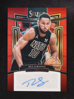 Ben Simmons 2023-24 Panini Select Signatures Red Prizm #SS-SIM #83/99 at PristineAuction.com