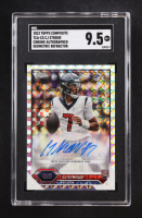 CJ Stroud 2023 Topps Chrome Composite Autographed Geometric Refractor #TCACS RC (SGC 9.5) at PristineAuction.com