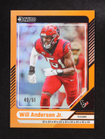 Will Anderson 2024 Panini Donruss 51x51 Orange Refractor #131 #49/51 at PristineAuction.com