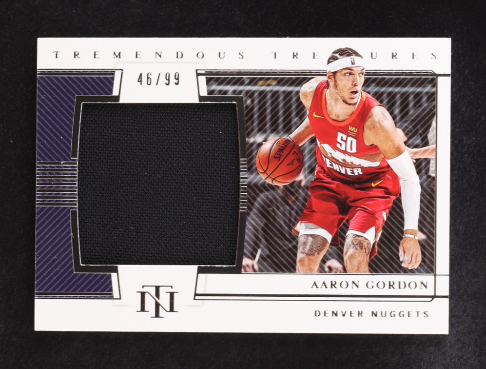 Aaron Gordon 2020-21 Panini National Treasures Tremendous Memorabilia #TRE-AAG #46/99 at PristineAuction.com Aaron Gordon 2020-21 Panini National Treasures Tremendous Memorabilia #TRE-AAG #46/99 at PristineAuction.com