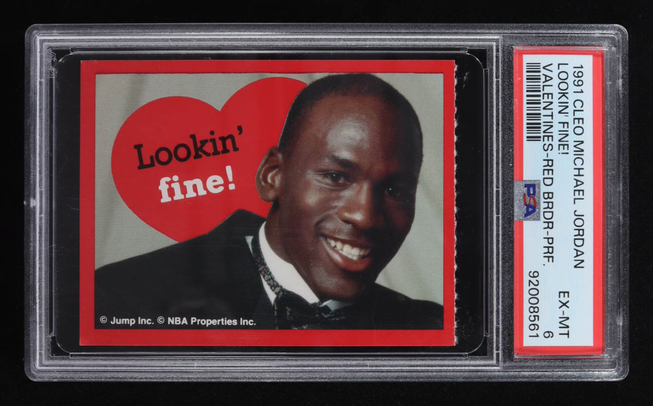 Lookin' Fine 1991 Cleo Michael Jordan Valentines #5 (PSA 6) at PristineAuction.com Lookin' Fine 1991 Cleo Michael Jordan Valentines #5 (PSA 6) at PristineAuction.com