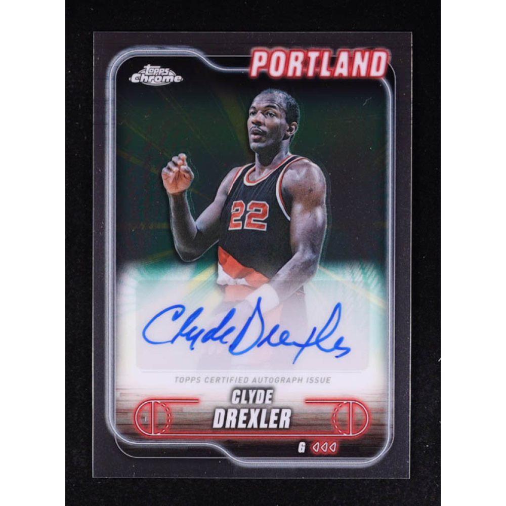 Clyde Drexler 2024-25 Topps Chrome Autographs #TCACD at PristineAuction.com