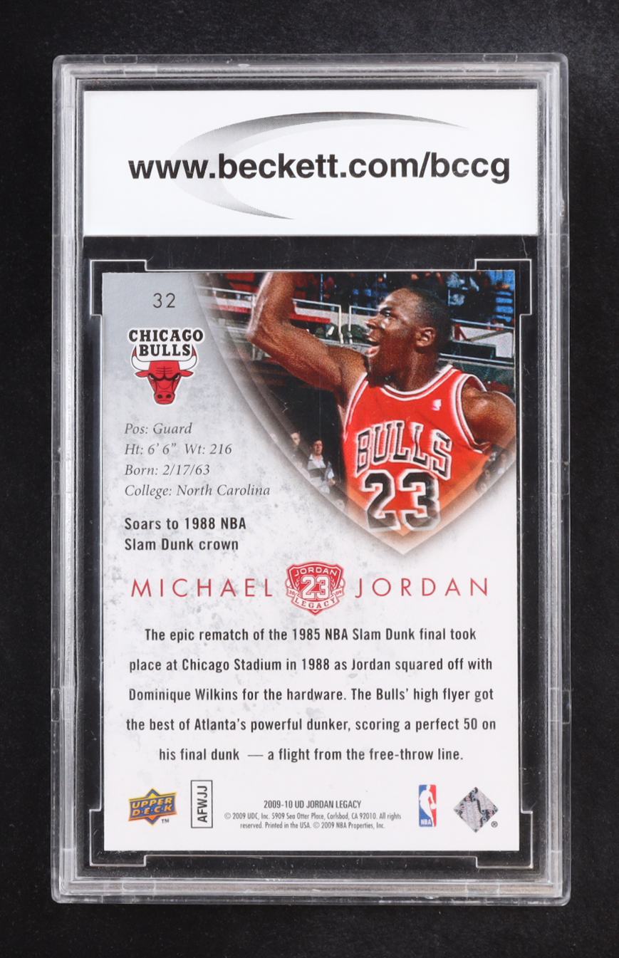 Michael Jordan 2009-10 Upper Deck Michael Jordan Legacy Collection Gold #32 (BCCG 10) at PristineAuction.com Michael Jordan 2009-10 Upper Deck Michael Jordan Legacy Collection Gold #32 (BCCG 10) at PristineAuction.com