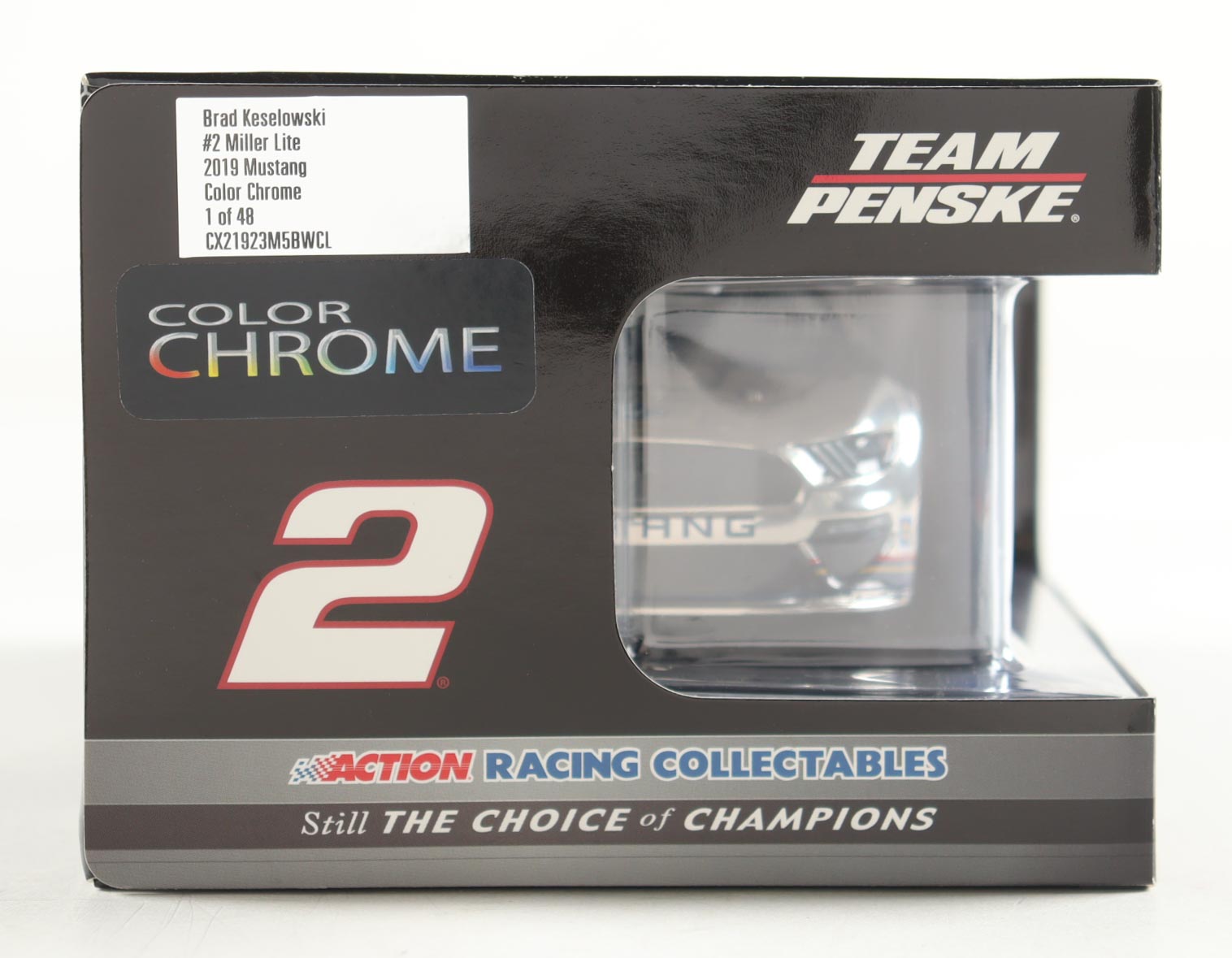 Brad Keselowski 2019 #2 Miller Lite Mustang Color Chrome I 1:24 Diecast Car at PristineAuction.com Brad Keselowski 2019 #2 Miller Lite Mustang Color Chrome I 1:24 Diecast Car at PristineAuction.com