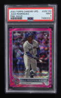 Julio Rodriguez  2022 Topps Chrome Update Pink Wave Refractors #USC150 RC (PSA 9) at PristineAuction.com