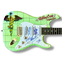"Motley Crue" Custom Stratocaster Guitar Band-Signed By (4) with Vince Neil, Tommy Lee, Mick Mars & Nikki Sixx (JSA) at PristineAuction.com