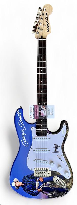 George Strait Signed Custom Stratocaster Guitar (JSA) at PristineAuction.com George Strait Signed Custom Stratocaster Guitar (JSA) at PristineAuction.com