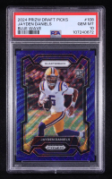 Jayden Daniels 2024 Panini Prizm Draft Picks Prizms Blue Wave #108 RC (PSA 10) at PristineAuction.com