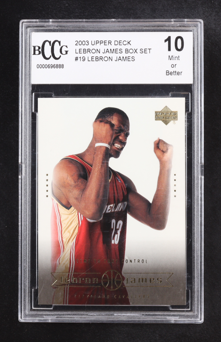Lebron James 2003 Upper Deck Lebron James Box Set #19 RC (BCCG 10) at PristineAuction.com Lebron James 2003 Upper Deck Lebron James Box Set #19 RC (BCCG 10) at PristineAuction.com