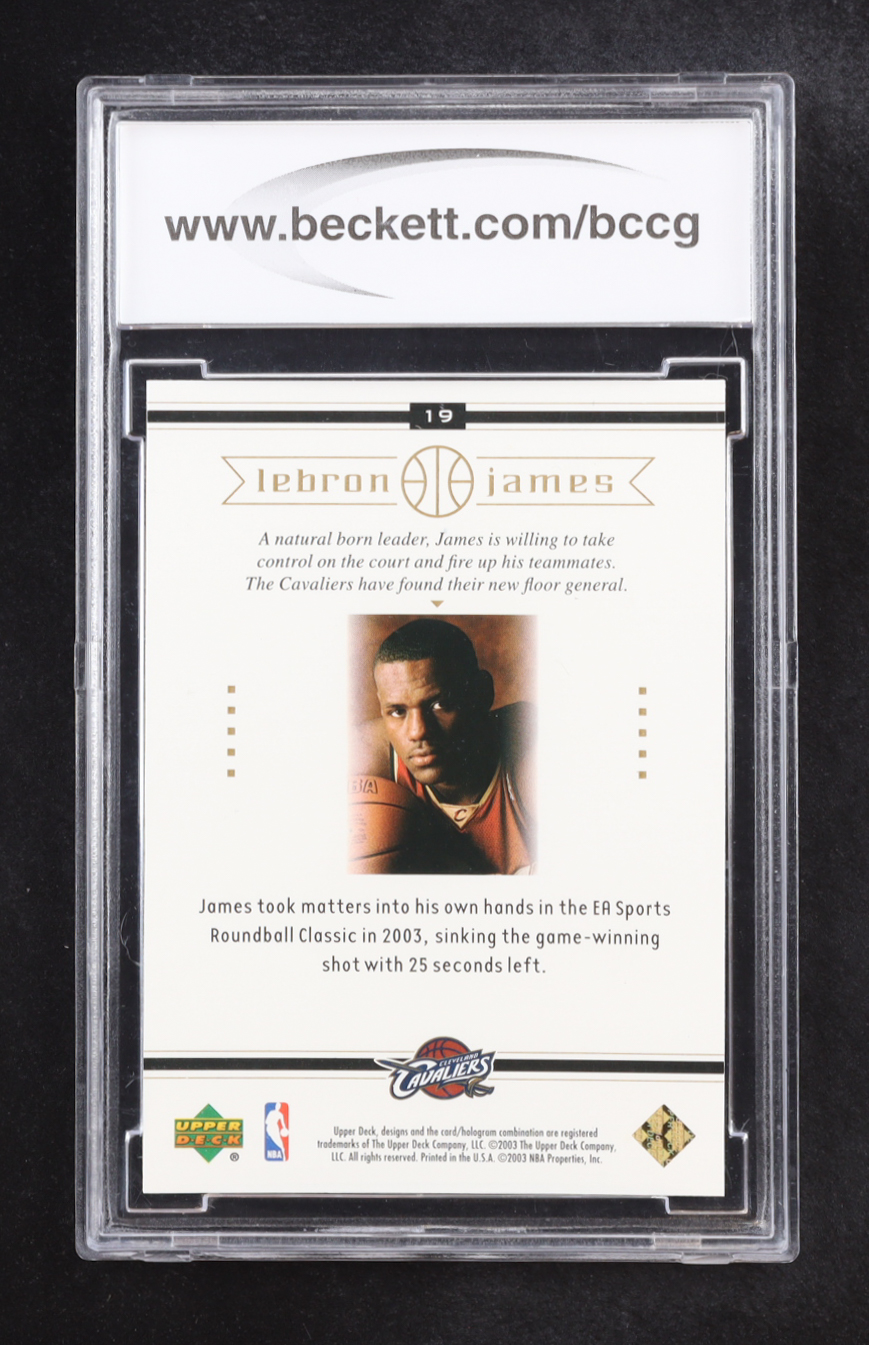Lebron James 2003 Upper Deck Lebron James Box Set #19 RC (BCCG 10) at PristineAuction.com Lebron James 2003 Upper Deck Lebron James Box Set #19 RC (BCCG 10) at PristineAuction.com