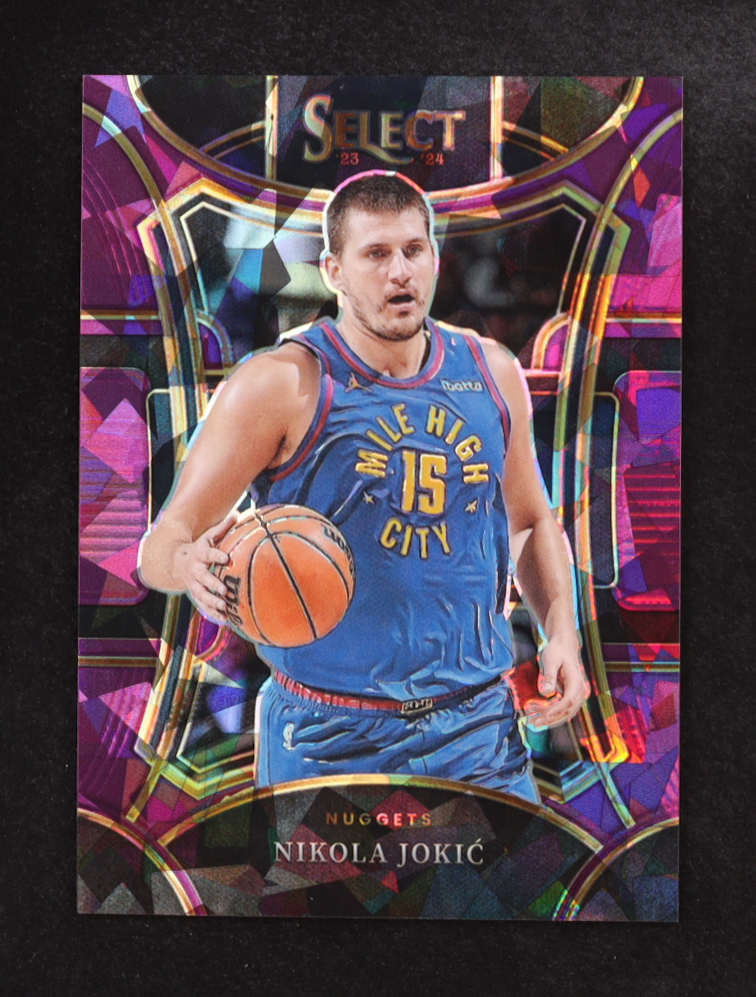 Nikola Jokic 2023-24 Panini Select Mezzanine Purple Cracked Ice Prizm #369 #65/99 at PristineAuction.com Nikola Jokic 2023-24 Panini Select Mezzanine Purple Cracked Ice Prizm #369 #65/99 at PristineAuction.com