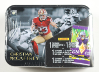 Christian McCaffrey Panini 2025 Championship Collection Football Tin with (4) Packs at PristineAuction.com