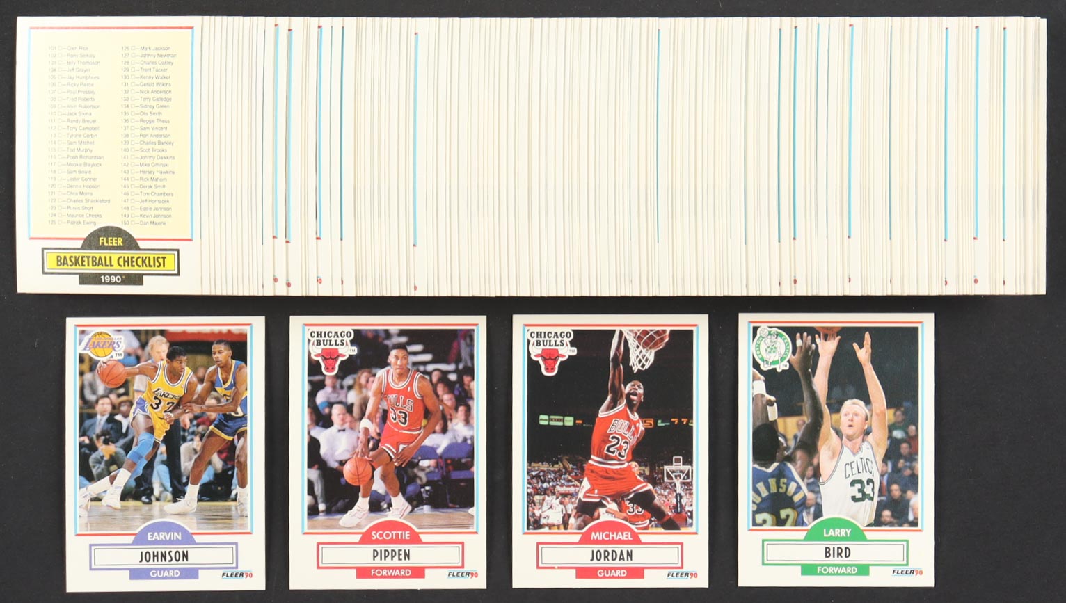 1990-1991 Fleer Basketball Complete Set of (198) Cards Including Michael Jordan #26, Magic Johnson #93, Larry Bird #8, Scottie Pippen #30 at PristineAuction.com 1990-1991 Fleer Basketball Complete Set of (198) Cards Including Michael Jordan #26, Magic Johnson #93, Larry Bird #8, Scottie Pippen #30 at PristineAuction.com