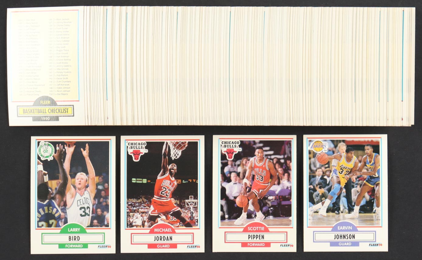 1990-1991 Fleer Basketball Complete Set of (198) Cards Including Michael Jordan #26, Magic Johnson #93, Larry Bird #8, Scottie Pippen #30 at PristineAuction.com 1990-1991 Fleer Basketball Complete Set of (198) Cards Including Michael Jordan #26, Magic Johnson #93, Larry Bird #8, Scottie Pippen #30 at PristineAuction.com
