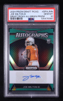Joe Milton III  2024 Panini Prizm Draft Picks Autographs Green Prizm #DPA-JMN RC (PSA 10) at PristineAuction.com
