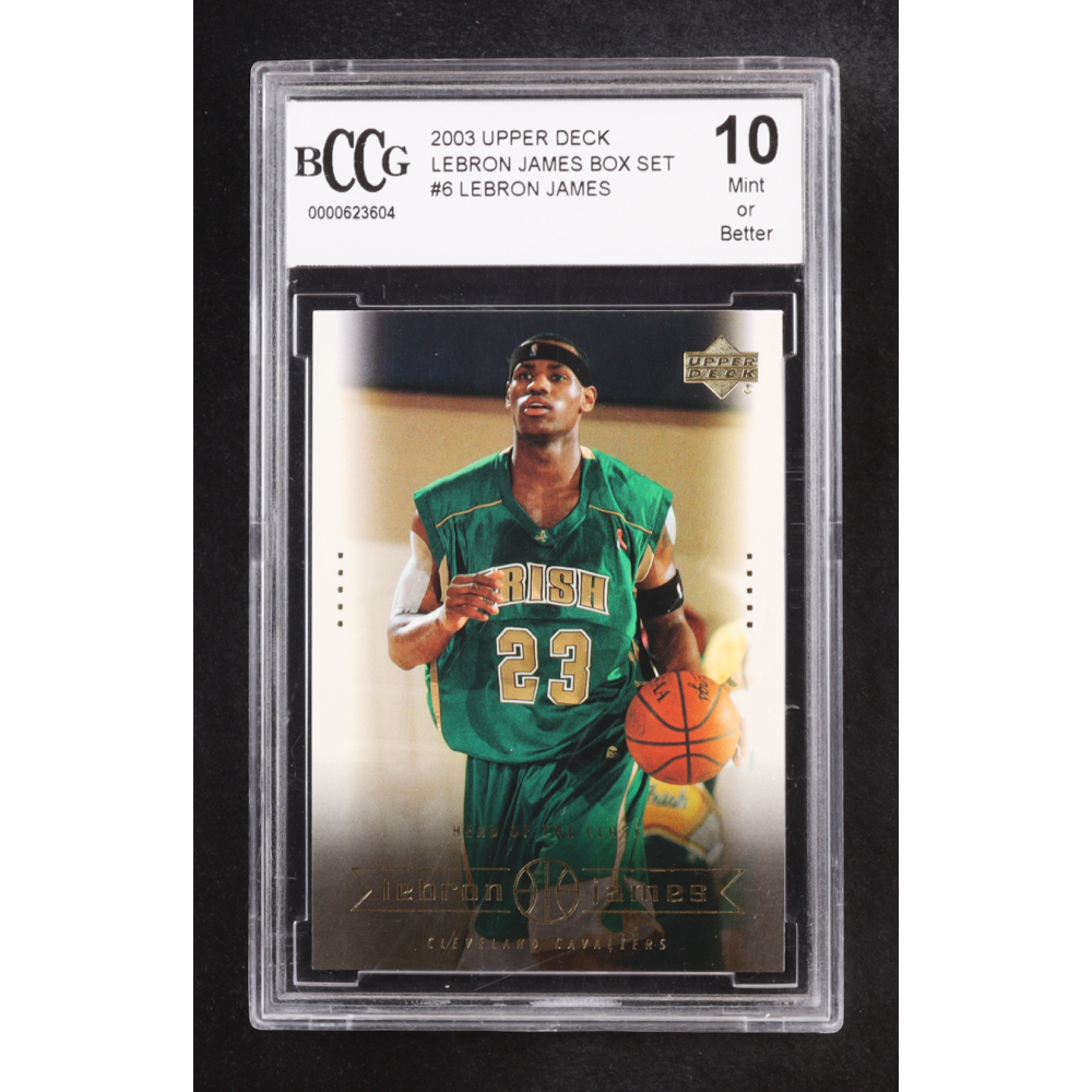 Lebron James 2003 Upper Deck Lebron James Box Set #6 RC (BCCG 10) at PristineAuction.com