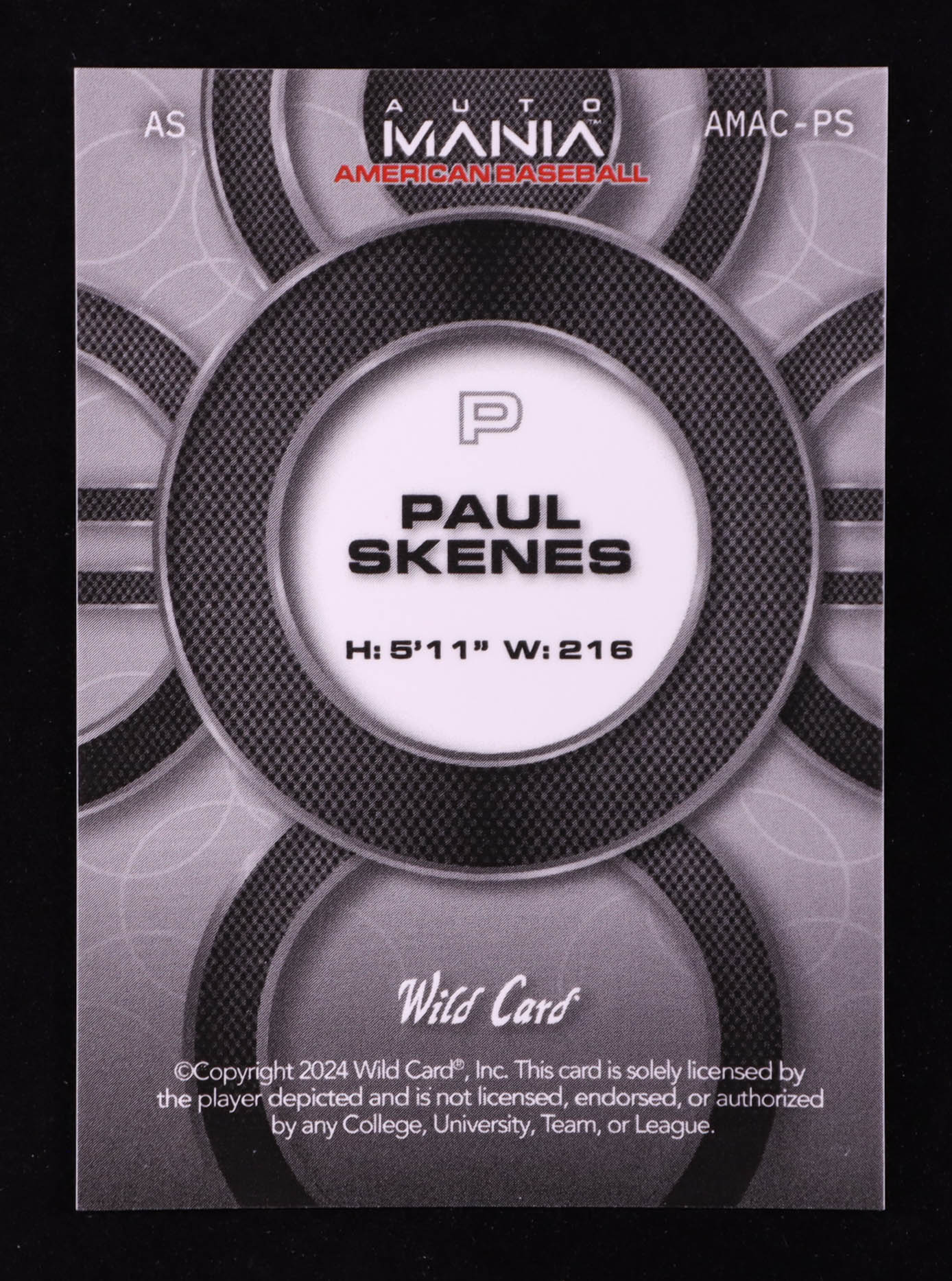 Paul Skenes 2024 Wild Card Automania National American All-Star Circle Constitution Holo #AMACPS #5/10 RC at PristineAuction.com Paul Skenes 2024 Wild Card Automania National American All-Star Circle Constitution Holo #AMACPS #5/10 RC at PristineAuction.com