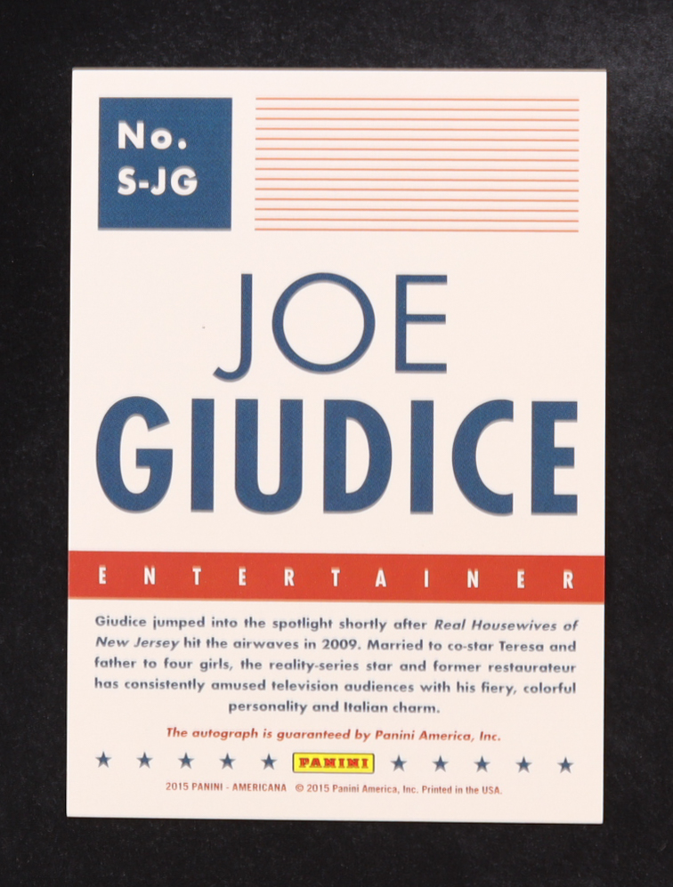 Joe Giudice 2015 Panini Americana Autographs #S-JG at PristineAuction.com Joe Giudice 2015 Panini Americana Autographs #S-JG at PristineAuction.com
