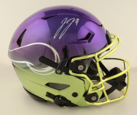 J.J. McCarthy Signed Custom Vikings Full-Size Authentic On-Field Speed Helmet with Visor (Beckett) at PristineAuction.com