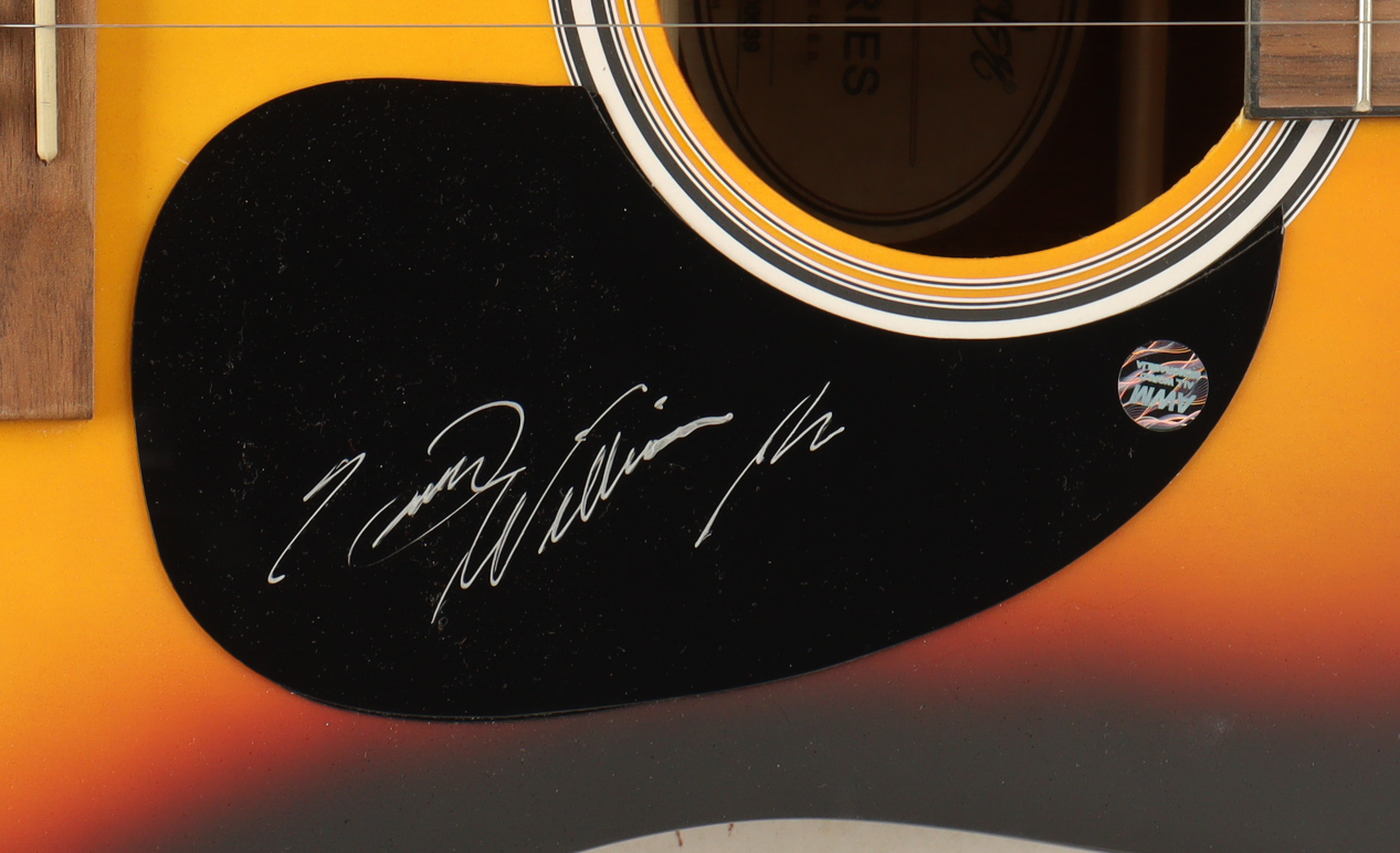 Hank Williams Jr. Signed 39" Acoustic Guitar (AWM) at PristineAuction.com Hank Williams Jr. Signed 39" Acoustic Guitar (AWM) at PristineAuction.com