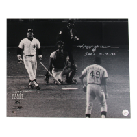 Reggie Jackson Signed Yankees 16x20 Photo Inscribed "3HR's, 10-18-77"  (AIV) at PristineAuction.com