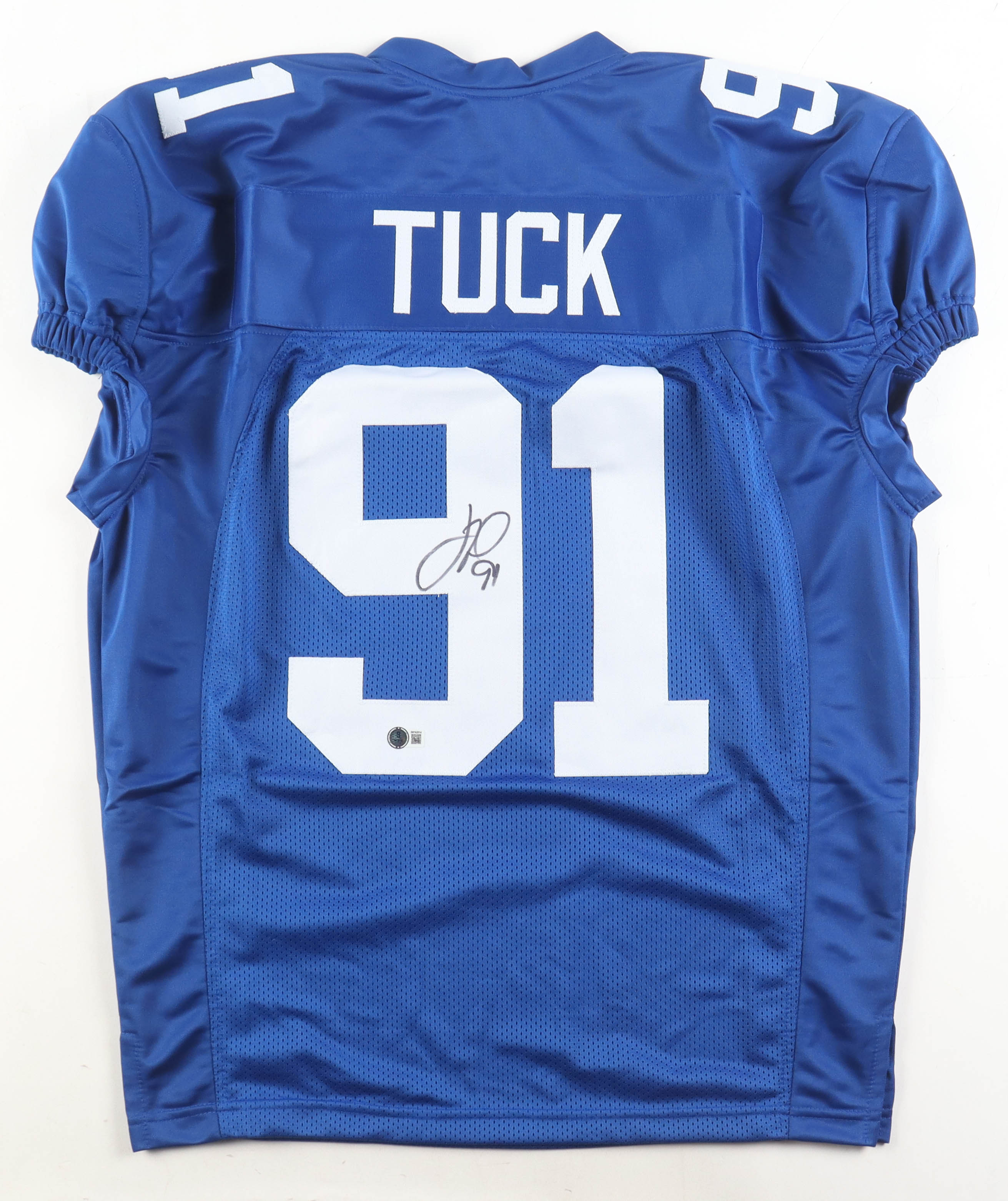 Justin Tuck Signed Jersey (Beckett) at PristineAuction.com Justin Tuck Signed Jersey (Beckett) at PristineAuction.com