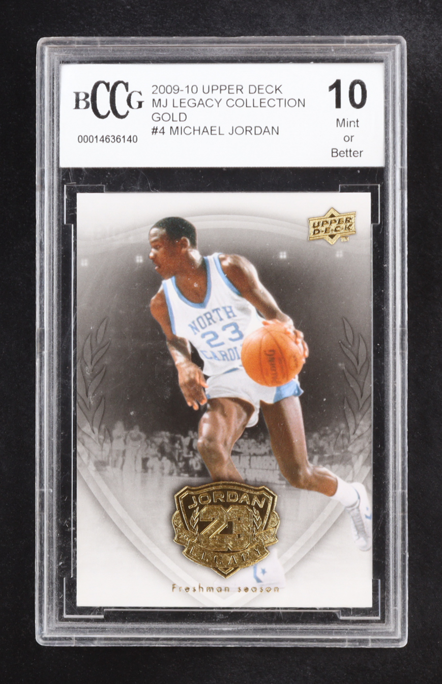 Michael Jordan 2009-10 Upper Deck Michael Jordan Legacy Collection Gold #4 (BCCG 10) at PristineAuction.com Michael Jordan 2009-10 Upper Deck Michael Jordan Legacy Collection Gold #4 (BCCG 10) at PristineAuction.com