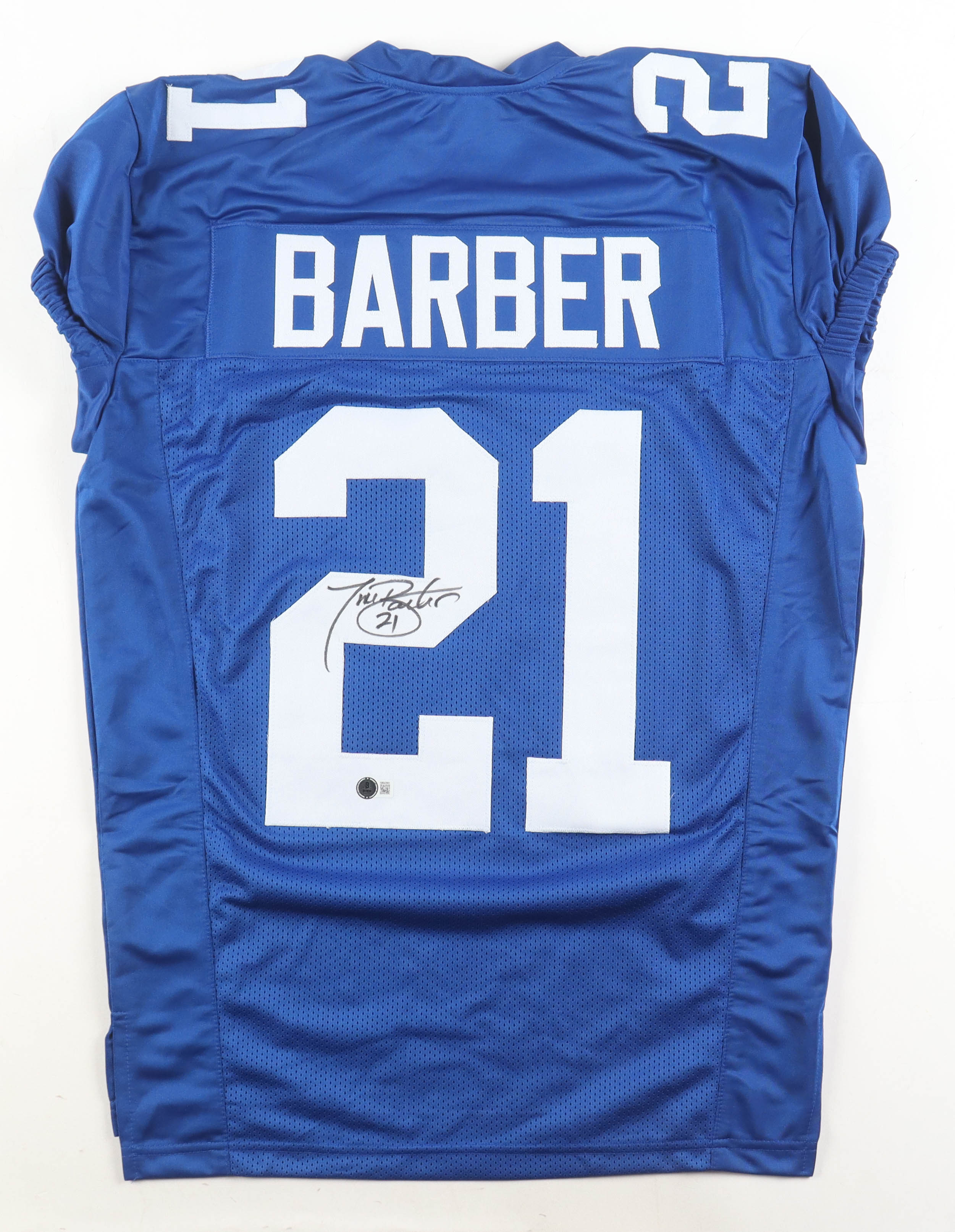 Tiki Barber Signed Jersey (Beckett) at PristineAuction.com Tiki Barber Signed Jersey (Beckett) at PristineAuction.com