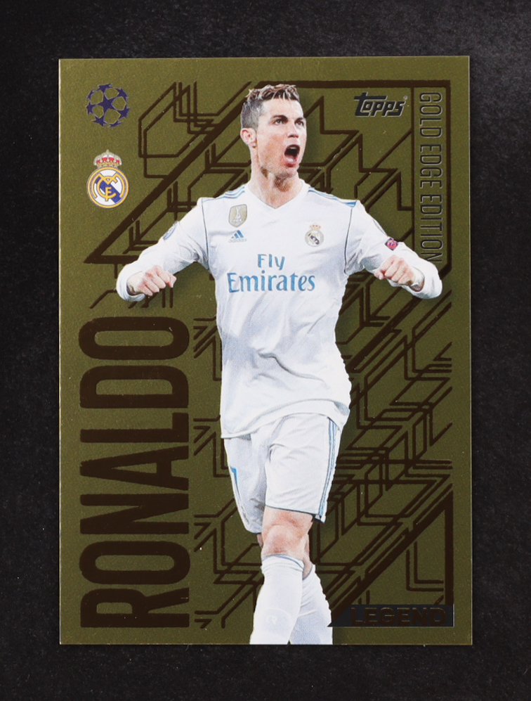 Cristiano Ronaldo 2024-25 Topps UEFA Champions League Gold Edge Edition #GE7 at PristineAuction.com Cristiano Ronaldo 2024-25 Topps UEFA Champions League Gold Edge Edition #GE7 at PristineAuction.com