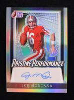 Joe Montana 2024 Leaf Metal Legacy Collection "Pristine Performance" #PP-JM7 Autograph Silver Prismatic SP Variation #/35 at PristineAuction.com