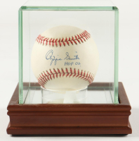 Ozzie Smith Signed ONL Baseball with Display Case Inscribed "HOF 02" (Steiner) at PristineAuction.com