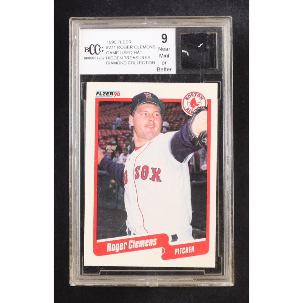Roger Clemens 1990 Fleer #271 with Game-Used Hat (BCCG 9) at PristineAuction.com